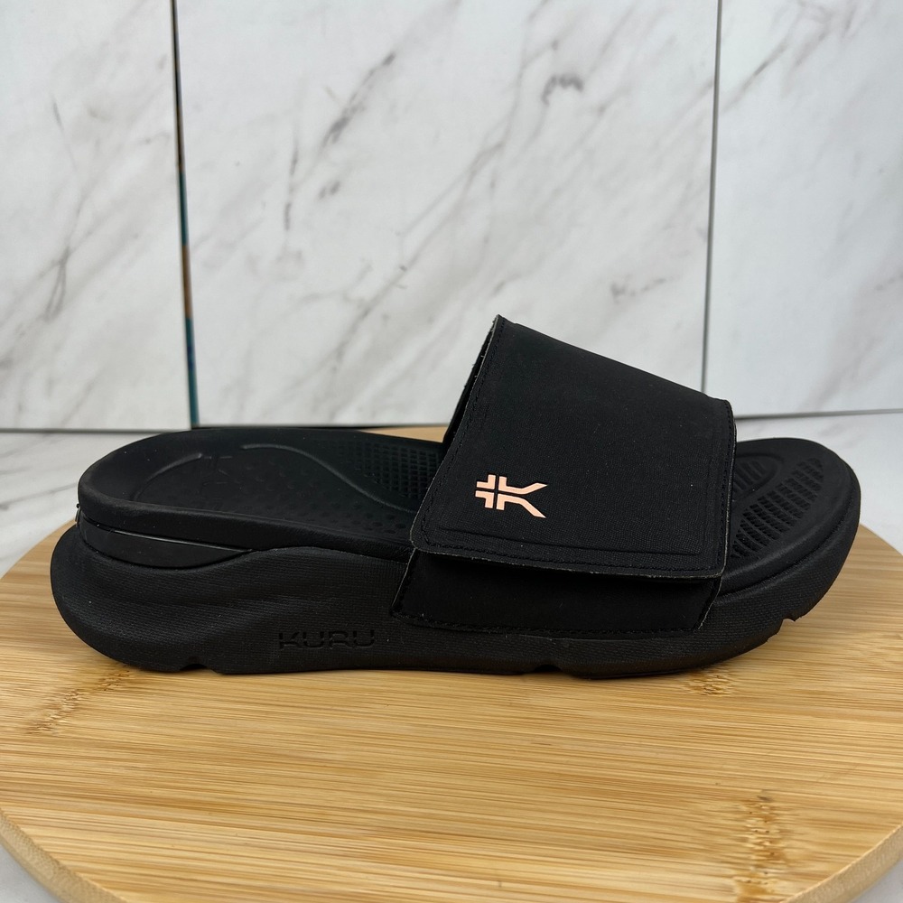 Kuru Moment Womens Size 9 Black Beach Outdoor Walking Slides Sandals Shoes